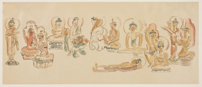 Asakusa Kannon temple caricatures B by Awashima Kangestu
